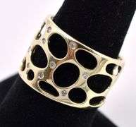 Unique Diamond Ring In 14K Yellow Gold