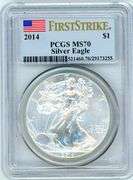 2014 American Silver Eagle in PCGS MS70 First Strike