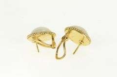 14K Yellow Gold Pearl 13.7mm Vintage French Clip Classic Earrings