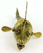 Rare Antique Articulated Fish Vinaigrette