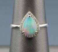 Stunning size 7 Sterling Silver Opal ring