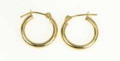 10K Yellow Gold 14.9mm Classic Vintage Simple Round Hoop Earrings