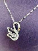 Swan Platinum over 925 sterling silver Pendant