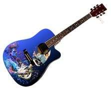 John Mayer Autographed Custom Graphics Photo Guitar ACOA