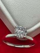 CERTIFIED BRAND NEW LADIES 14K WHITE GOLD DIAMOND SOLITAIRE RING