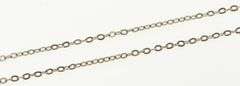 18K White Gold 1.0mm Cable Link Vintage Simple Chain Necklace