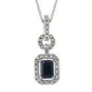 Sterling Silver Sapphire Pendant