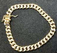 EXQUISITE 14 YELLOW GOLD CUBAN LINK BRACELET