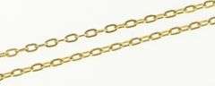 14K Yellow Gold 1.6mm Cable Oval Link Vintage Classic Chain Necklace