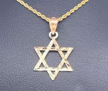 14K YELLOW GOLD DAVID STAR WITH CHAIN