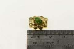 14K Yellow Gold Victorian Style Nephrite Slide Bracelet Charm/Pendant
