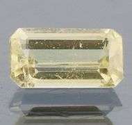 Glittering pale yellow UNTREATED .84ct Sapphire