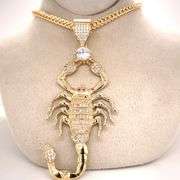14K YELLOW GOLD SCORPIO CHARM WITH CHAIN