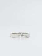 14kt Solid White Gold & Diamond Band