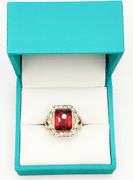 14KT SOLID GOLD, RUBY, & DIAMOND RING