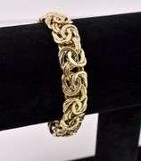 Vermeil Byzantine Chain Bracelet In Sterling Silver