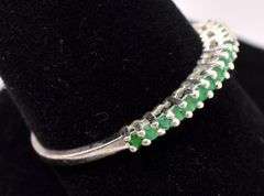 Emerald Gem Ring In Sterling Silver