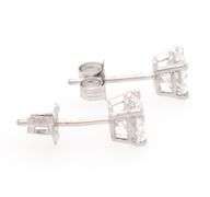 1.00ctw Round Diamond Solitaire Stud Earrings in 14K