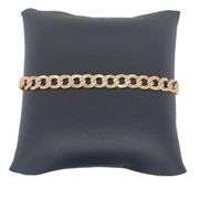 14K YELLOW GOLD CUBAN LINK CHAIN BRACELET
