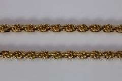 22k Yellow Gold Plated Sterling Silver Diamond-Cut Rope Chain 3.3mm Solid 925 Italy New Necklace 30"