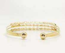 18kt Yellow Gold Plated Gemstone Bangle Bracelet