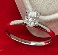 CERTIFIED BRAND NEW 14K WHITE GOLD DIAMOND SOLITAIRE RING