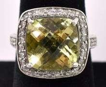 Citrine And CZ Ring In Sterling Silver