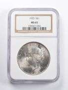 MS65 1923 Peace Silver Dollar NGC