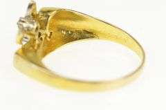 14K Yellow Gold 1950's Diamond Honey Bee Vintage Statement Ring