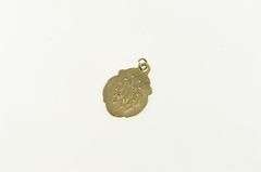 14K Yellow Gold Christian Faith Virgin Mother Mary Jesus Charm/Pendant