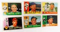 6 Topps 1960 Baseball Cards