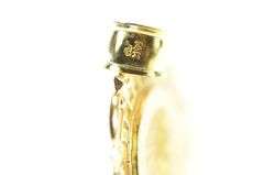 14K Yellow Gold Virgin Mother Mary Ornate Scalloped Pendant