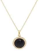 Ippolita Lollipop Black Onyx and Diamond Small Pendant Necklace in 18K