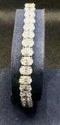20.0+CARAT OVAL-CUT DIAMOND TENNIS BRACELET IN 18KT SOLID WHITE GOLD- YES MA'AM!!