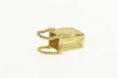 14K Yellow Gold 3D Shopping Gift Bag Fashion Purse Charm/Pendant