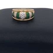 18K YELLOW GOLD VINTAGE RING WITH DIAMONDS