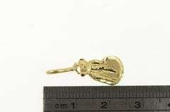 14K Yellow Gold Diamond Cut Snow Man Winter Motif Charm/Pendant