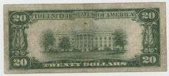 Scarce 1928 Series Small Size $20 Gold Certificate. Nice