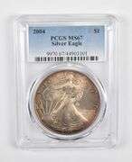 MS67 2004 American Silver Eagle - PCGS Beautiful Tone!