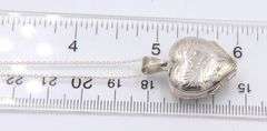 Vintage 925 Sterling Silver Heart Shaped Locket Pendant on Chain