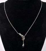 Blue Topaz Pendant Necklace In Sterling Silver