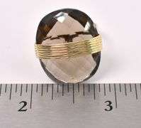 Impressive Smoky Quartz Ring In 14K Yellow Gold