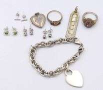 Group Lot of Vintage 925 Sterling Silver Jewelry