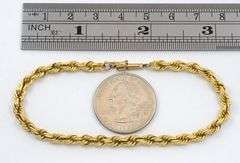 Classic 14k Solid Rope Bracelet