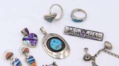 Group Lot of Vintage 925 Sterling Silver Jewelry