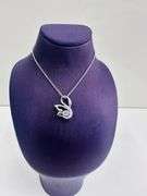 Swan Platinum over 925 sterling silver Pendant