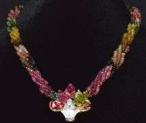 INCREDIBLE 281.00 CARAT TOURMALINE & DIAMOND PENDANT NECKLACE IN 18KT GOLD!