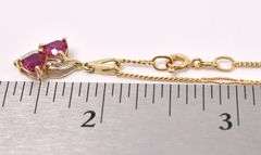 Angelic Ruby Heart Necklace In Yellow Gold
