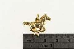 14K Yellow Gold James Avery Galloping Horse Mustang Charm/Pendant