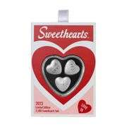 SWEETHEARTS CANDY PAMP SUISSE 3-HEART SET-30.0 GRAMS OF .9999 FINE SILVER